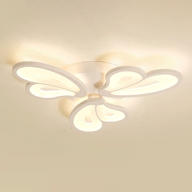 Multi Lights Ceiling Lamp LED Ceiling Mount Light with Acrylic Shade for Bedroom