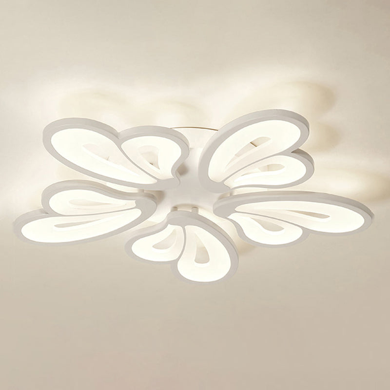 Multi Lights Ceiling Lamp LED Ceiling Mount Light with Acrylic Shade for Bedroom