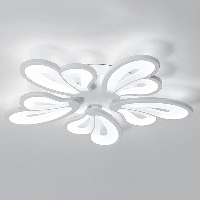 Multi Lights Ceiling Lamp LED Ceiling Mount Light with Acrylic Shade for Bedroom