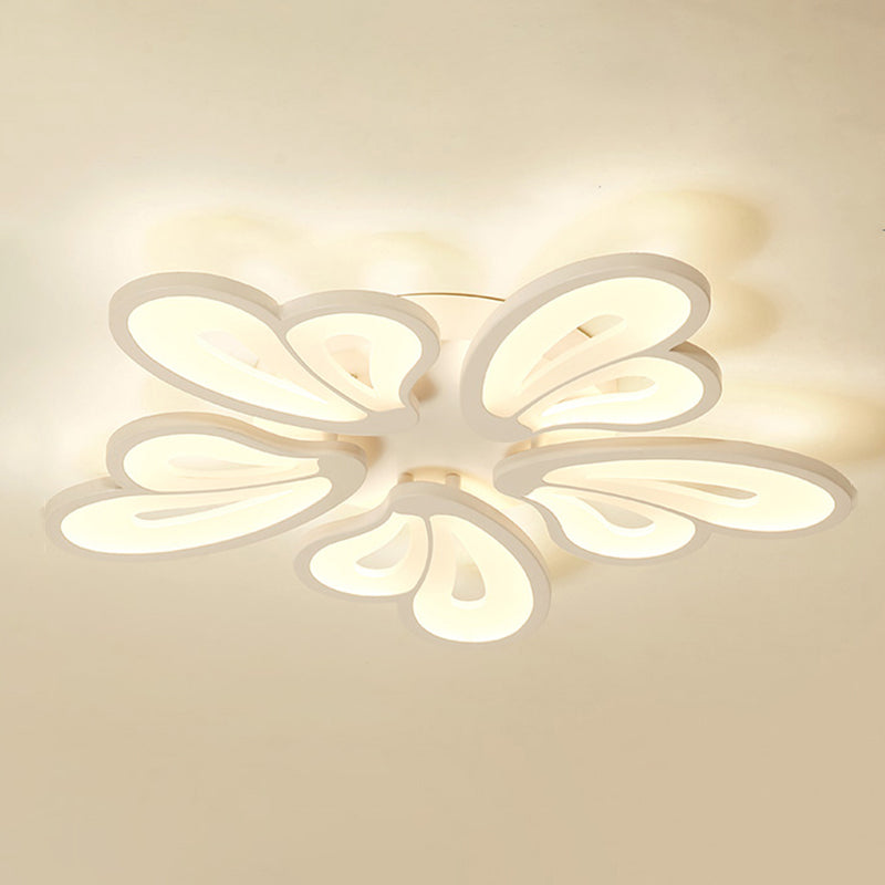 Multi Lights Ceiling Lamp LED Ceiling Mount Light with Acrylic Shade for Bedroom