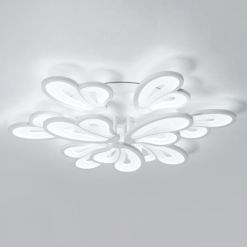 Multi Lights Ceiling Lamp LED Ceiling Mount Light with Acrylic Shade for Bedroom