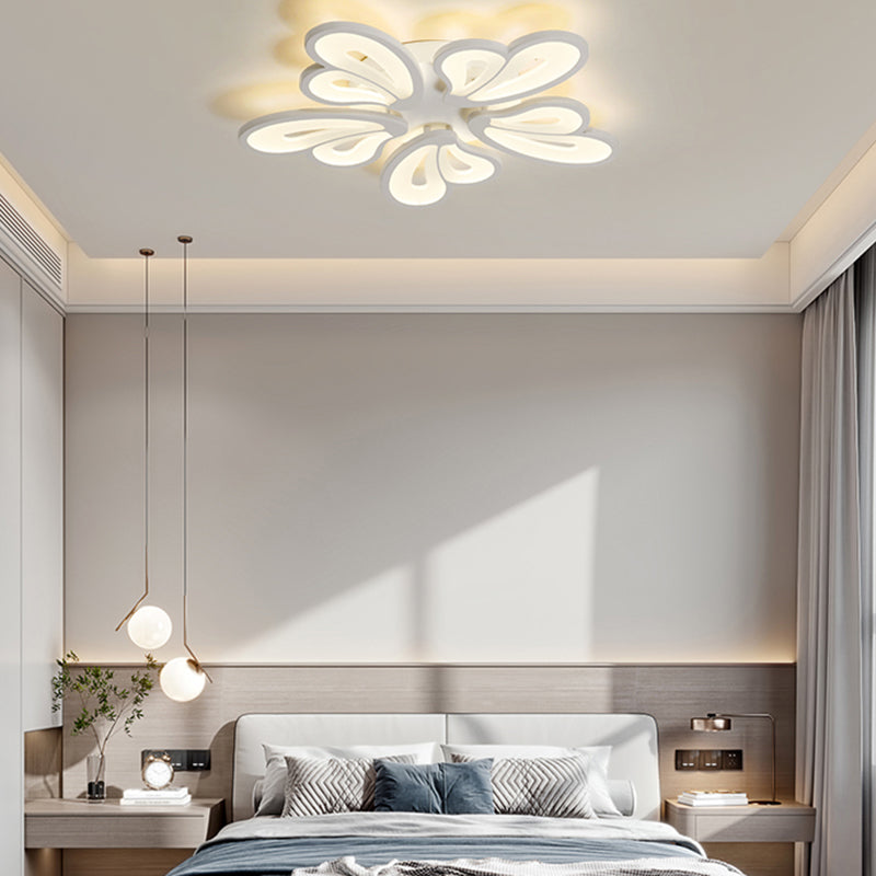 Multi Lights Ceiling Lamp LED Ceiling Mount Light with Acrylic Shade for Bedroom