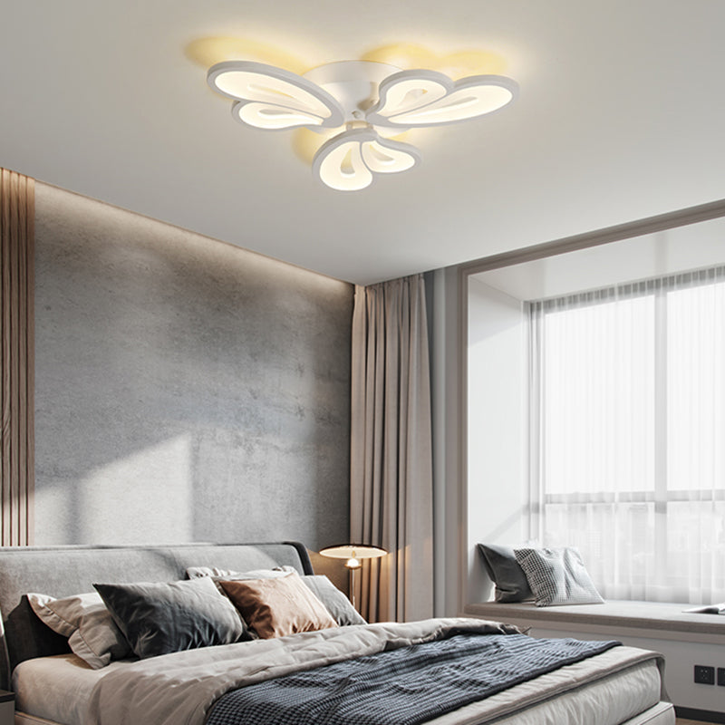 Multi Lights Ceiling Lamp LED Ceiling Mount Light with Acrylic Shade for Bedroom