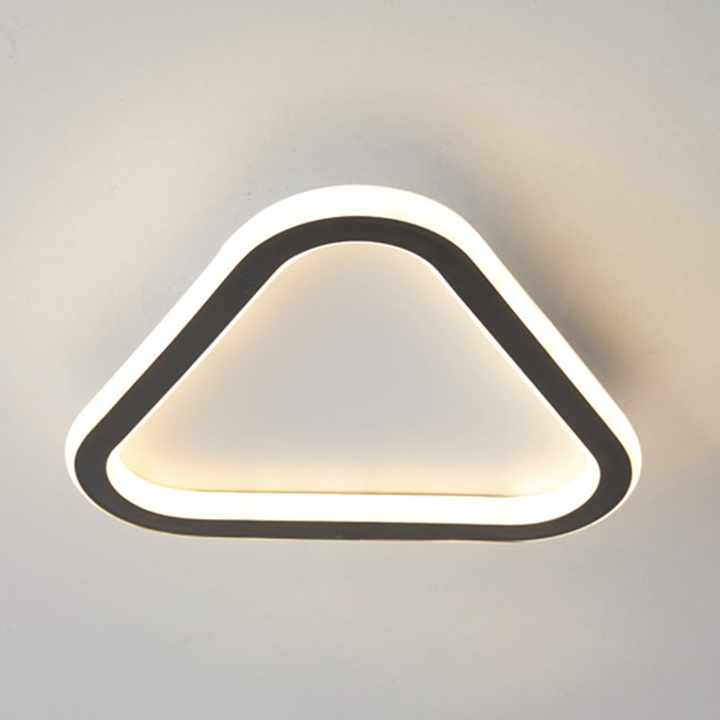 Metal Geometric Shape Flush Mount Light Modern 1-Light Flush Mount Ceiling Light