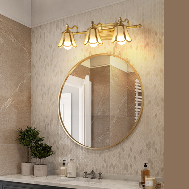 Wall Sconce Lighting Simple Glass Wall Lighting Fixture for Bathroom