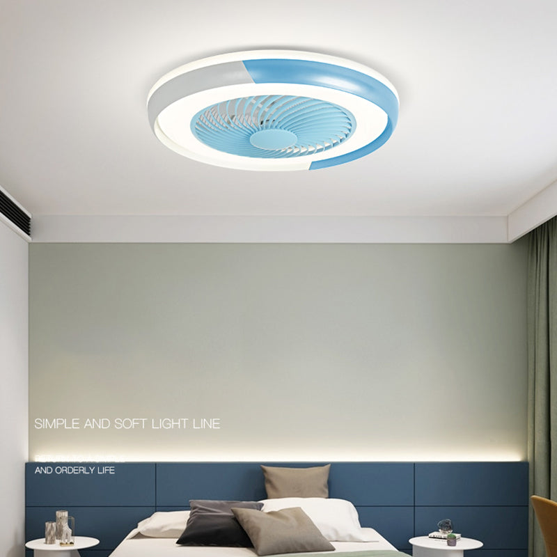 Metal Ceiling Fan Light Modern Style Ceiling Fan Light for Bedroom