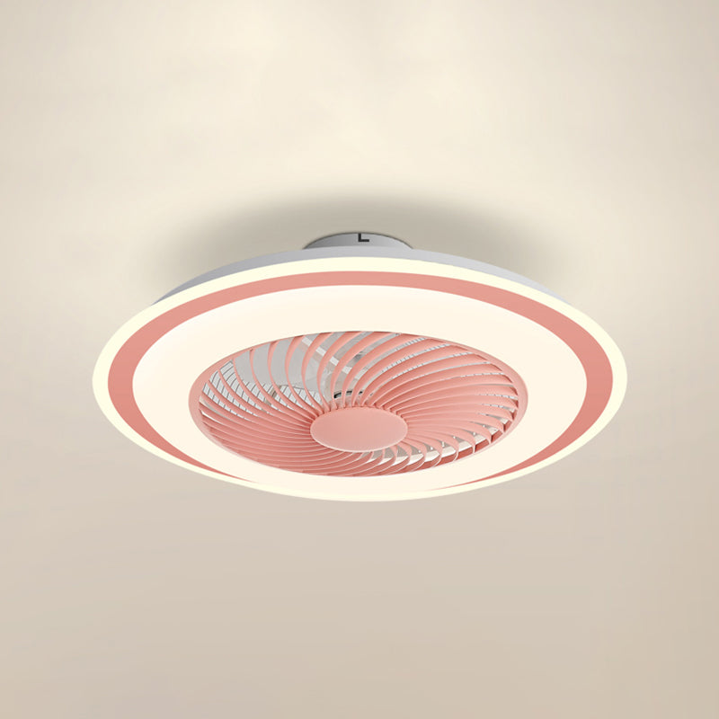 Metal Ceiling Fan Light Modern Style 2 Light Ceiling Fan Light for Bedroom