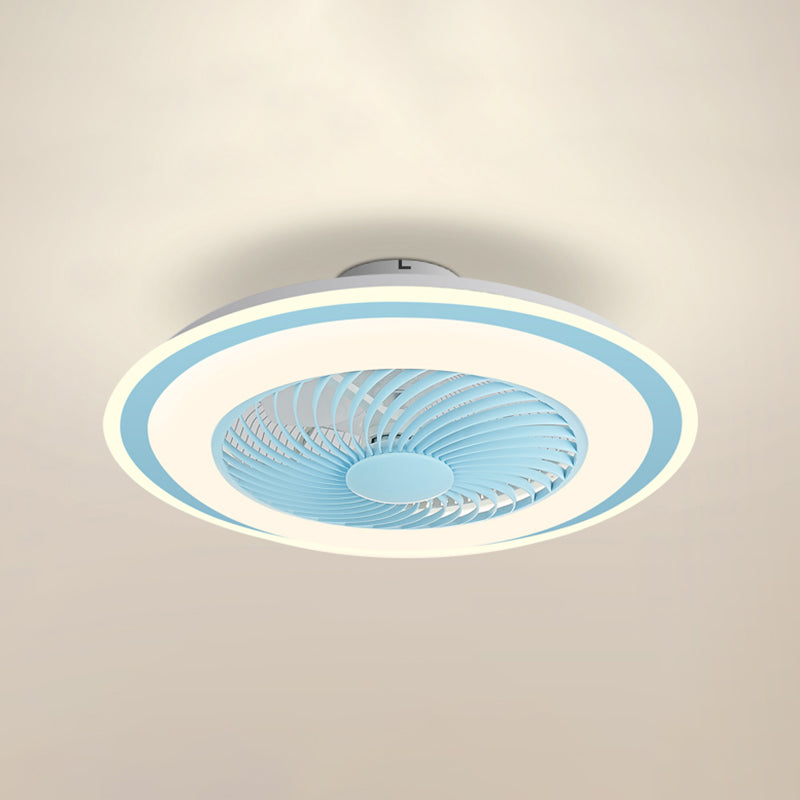 Metal Ceiling Fan Light Modern Style 2 Light Ceiling Fan Light for Bedroom