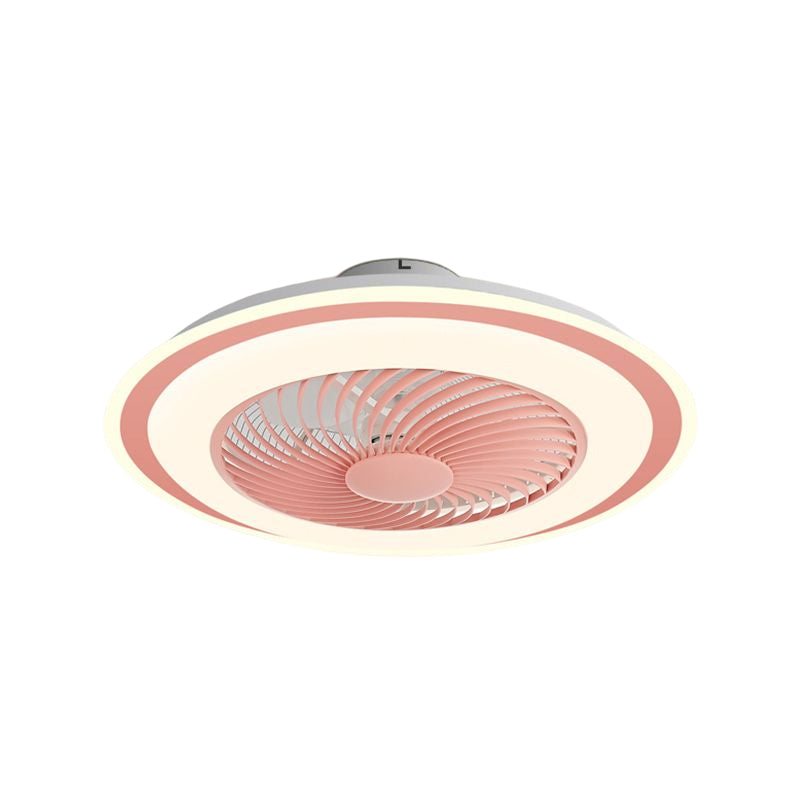 Metal Ceiling Fan Light Modern Style 2 Light Ceiling Fan Light for Bedroom