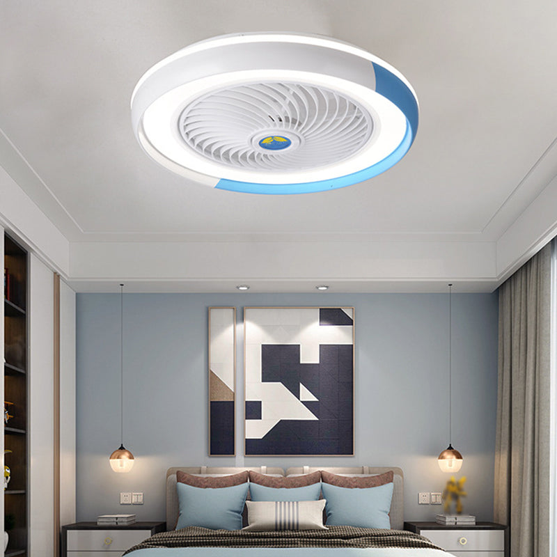 Metal Ceiling Fan Light Modern Style 2 Light Ceiling Fan Lighting for Living Room