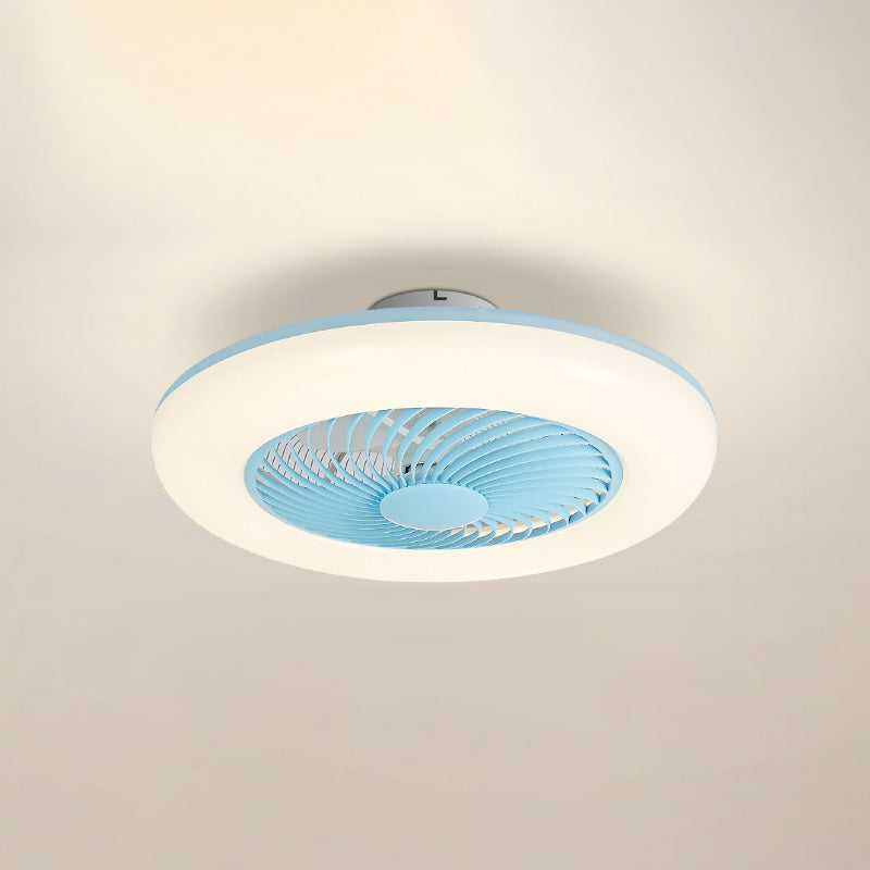 Metal Ceiling Fan Light Modern Style Ceiling Fan Lighting for Dining Room