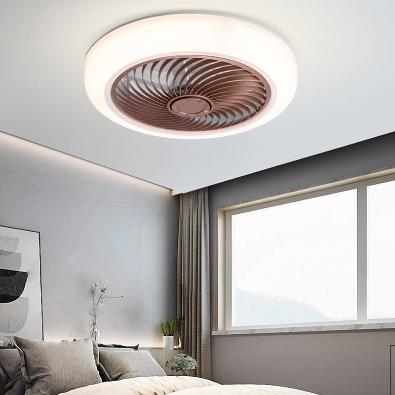 Metal Ceiling Fan Lighting Modern Style 1 Light Ceiling Fan Light for Dining Room