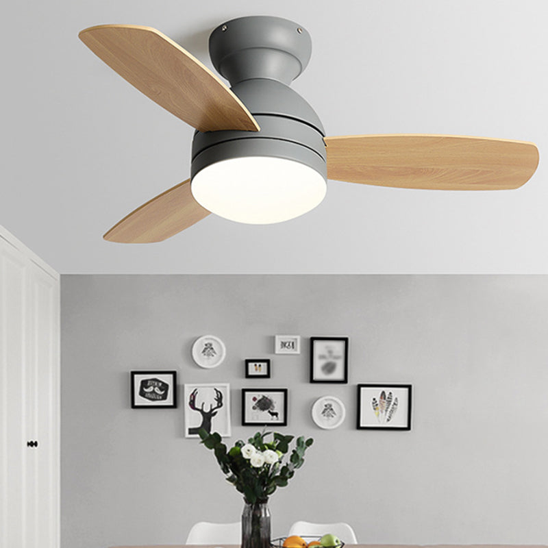 Metal Ceiling Fan Lamp Modern Style 1 Light Ceiling Fan Lighting for Children's Room