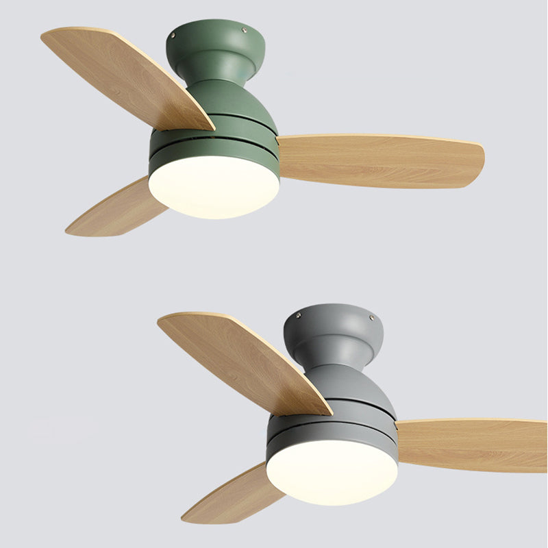 Metal Ceiling Fan Lamp Modern Style 1 Light Ceiling Fan Lighting for Children's Room