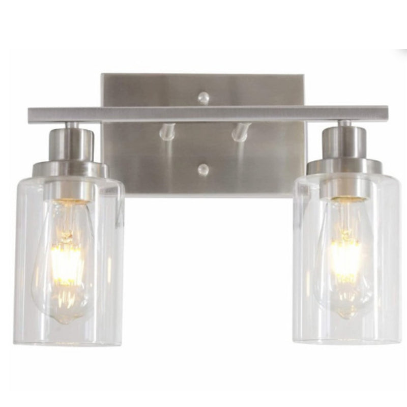 Glass Shaded Vanity Lighting Modern Polish Finish Bath Light for Bathroom