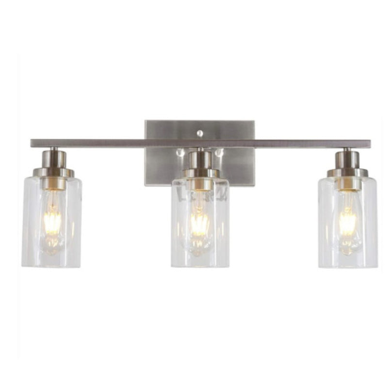 Glass Shaded Vanity Lighting Modern Polish Finish Bath Light for Bathroom