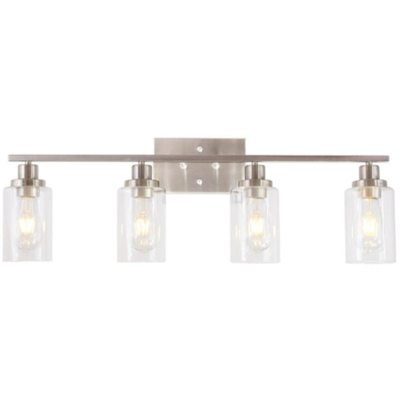 Glass Shaded Vanity Lighting Modern Polish Finish Bath Light for Bathroom