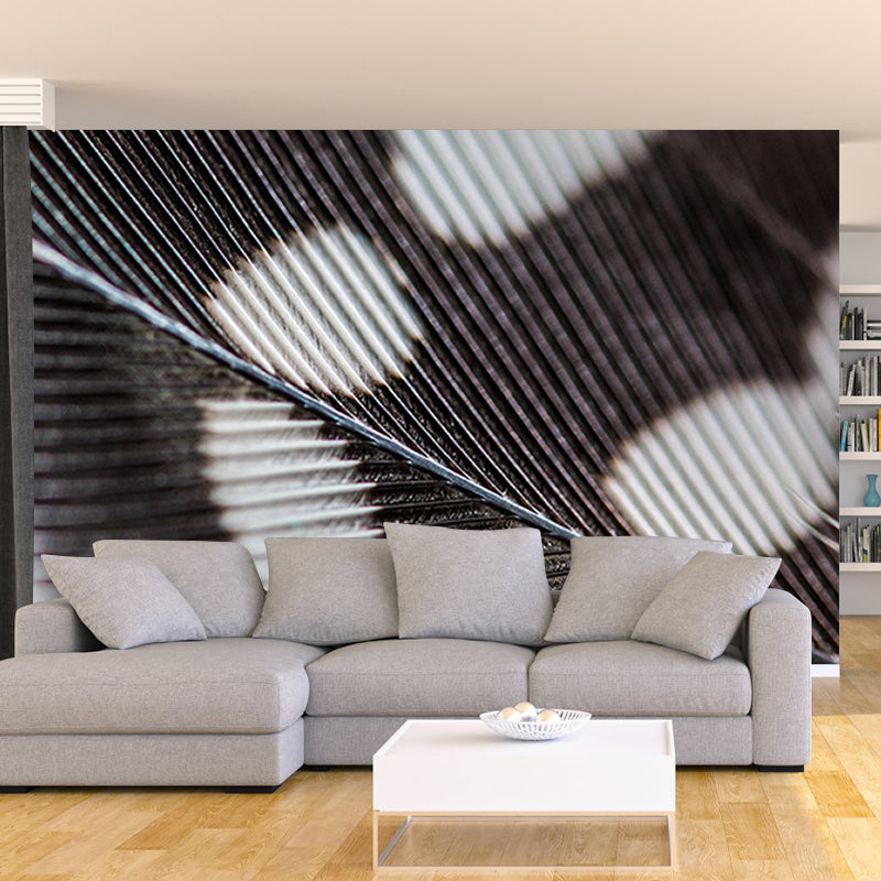 Popular Photography Wall Mural Feather Patterned Living Room Wall Mural