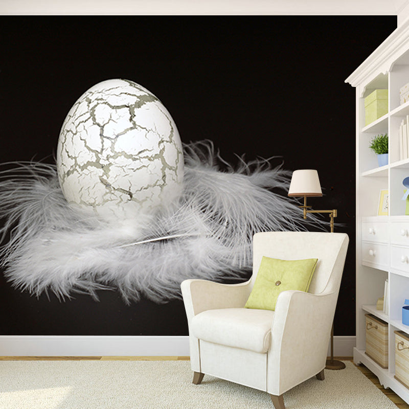 Photography Wall Mural Feather Patterned Living Room Wall Mural