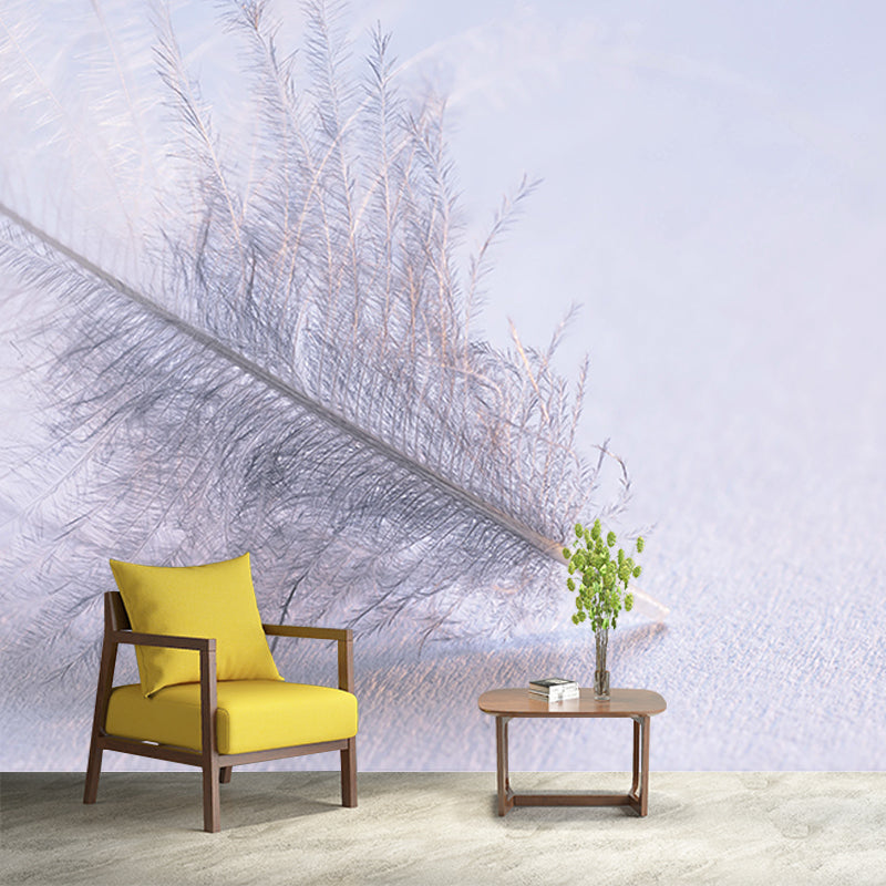 Fashionable Wall Mural Feather Printed Living Room Wall Mural