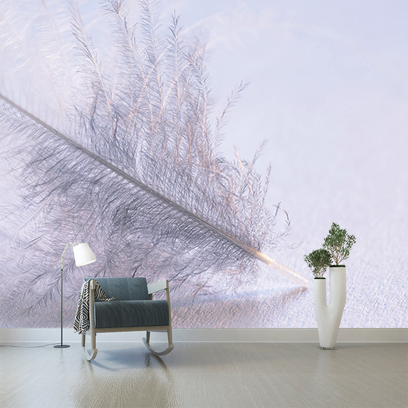 Fashionable Wall Mural Feather Printed Living Room Wall Mural