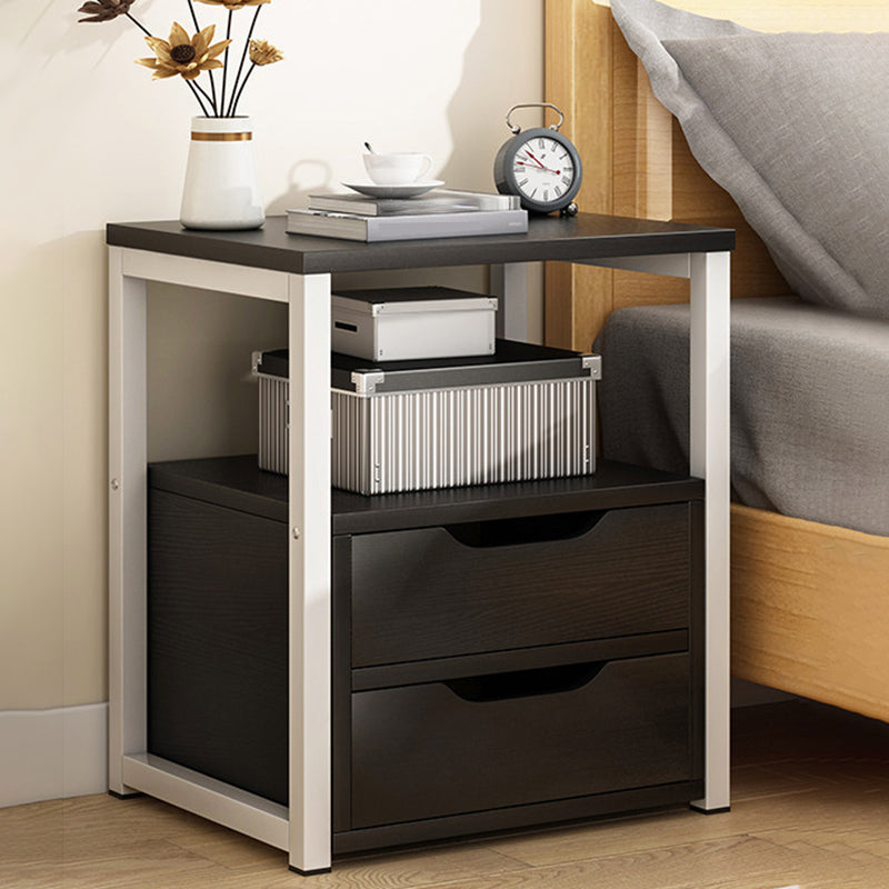 Contemporary Drawer Storage Bedside Cabinet Wood Nightstand for Bedroom