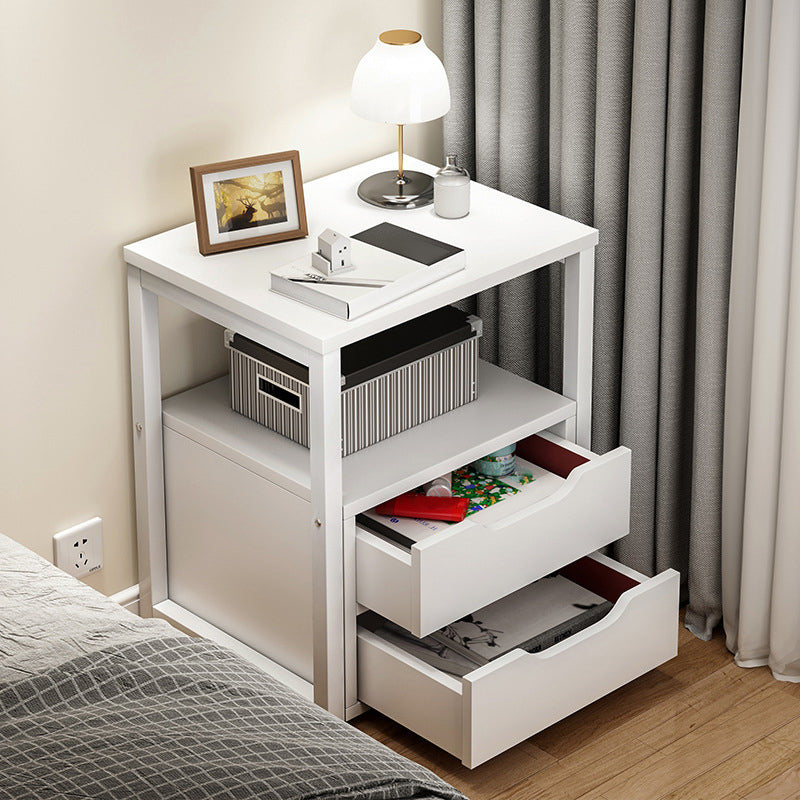 Contemporary Drawer Storage Bedside Cabinet Wood Nightstand for Bedroom