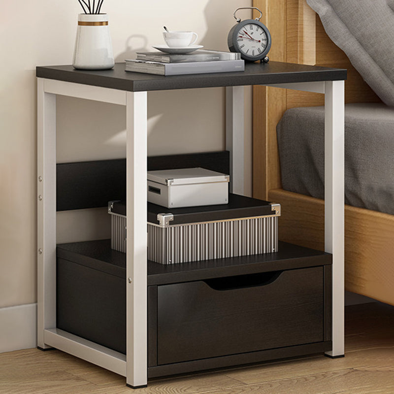 Contemporary Drawer Storage Bedside Cabinet Wood Nightstand for Bedroom