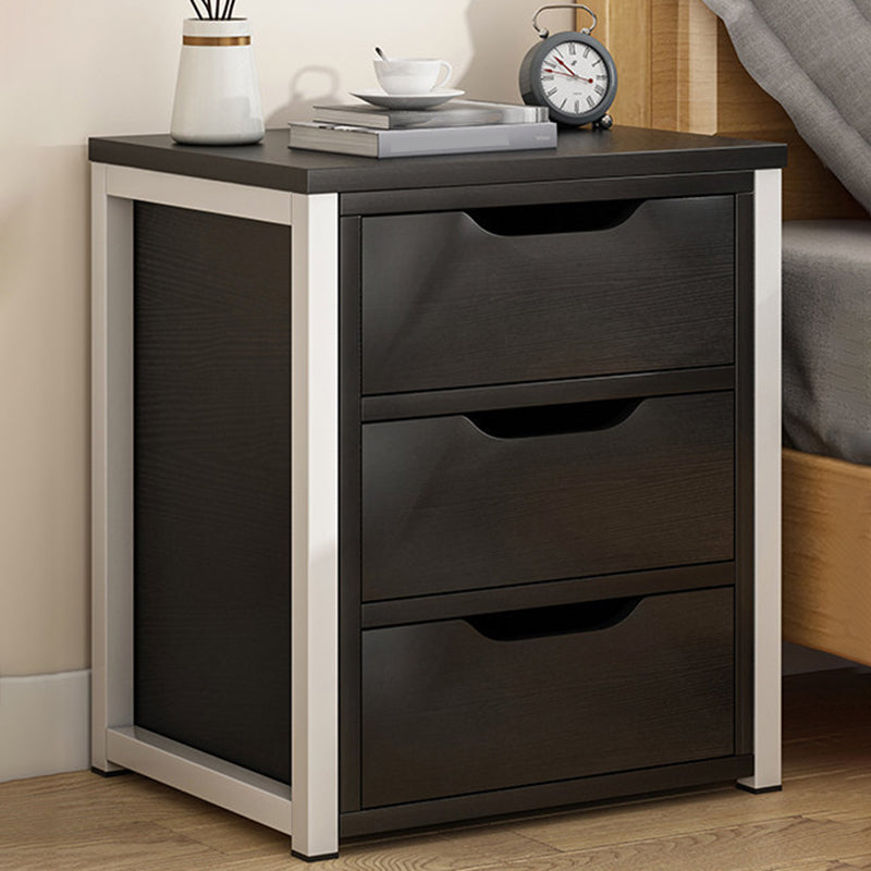 Contemporary Drawer Storage Bedside Cabinet Wood Nightstand for Bedroom