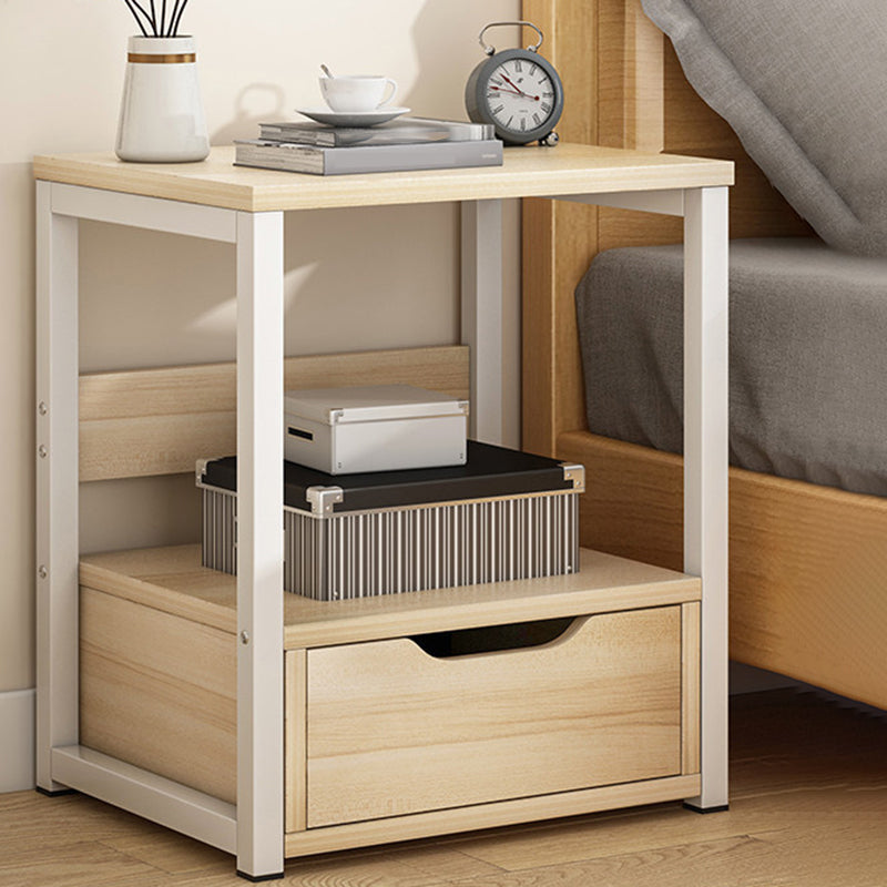 Contemporary Drawer Storage Bedside Cabinet Wood Nightstand for Bedroom