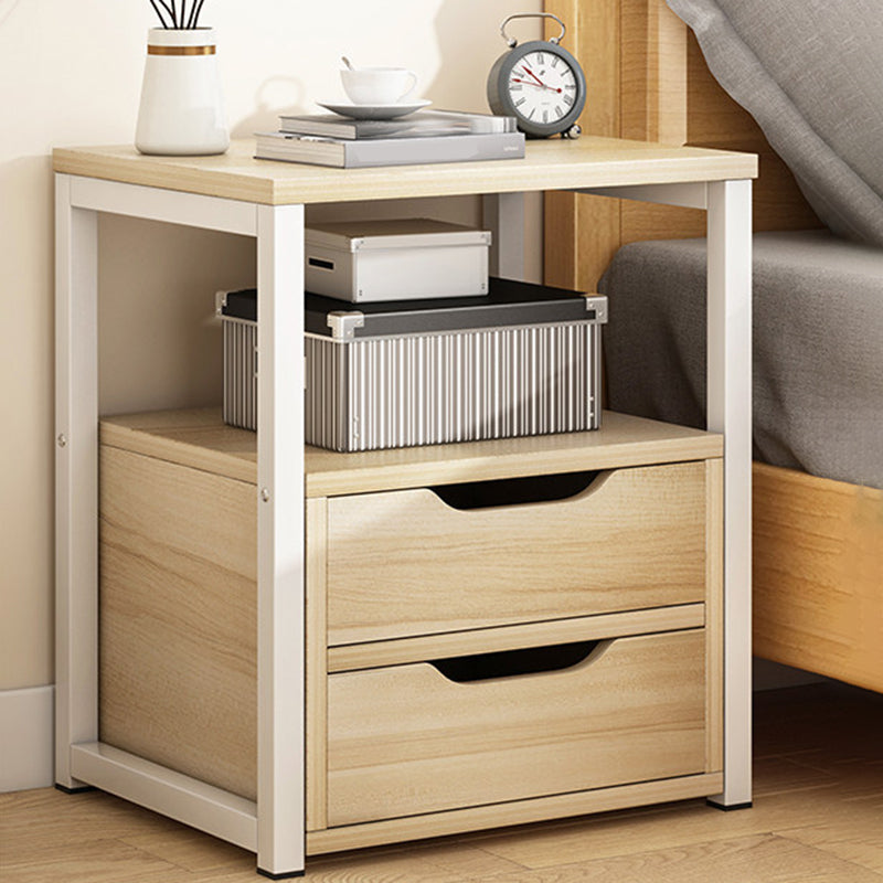 Contemporary Drawer Storage Bedside Cabinet Wood Nightstand for Bedroom