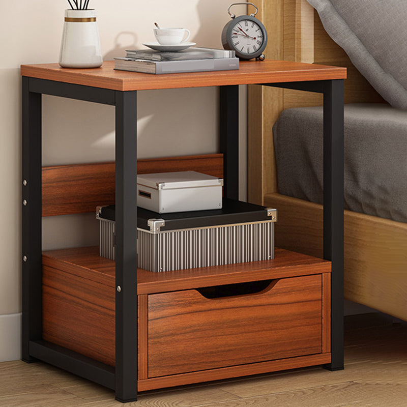 Contemporary Drawer Storage Bedside Cabinet Wood Nightstand for Bedroom