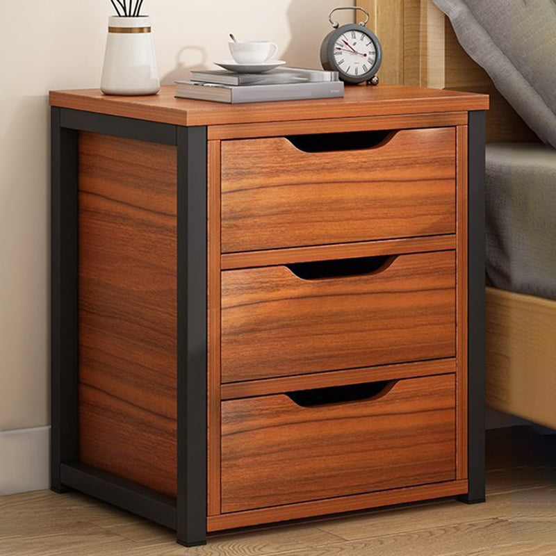 Contemporary Drawer Storage Bedside Cabinet Wood Nightstand for Bedroom