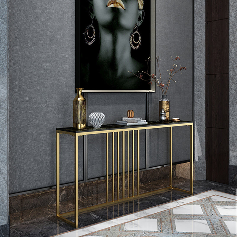 Frame Glam Marble/metal Rectangle Scratch Resistant Console Table