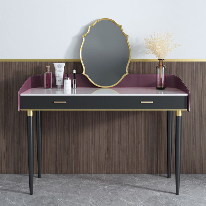 33.8" Height 2 Drawers Makeup Vanity Table Desk Vanity for Bedroom