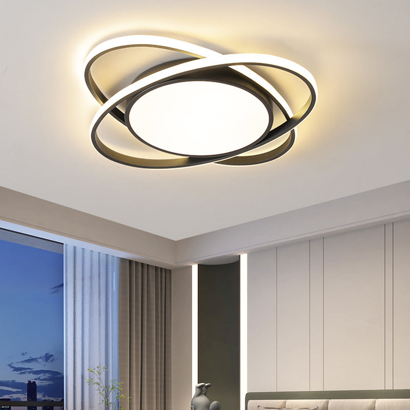 Metal Round Shape Flush Mount Light Nordic Macarons 3-Lights Flush Mount Ceiling Light