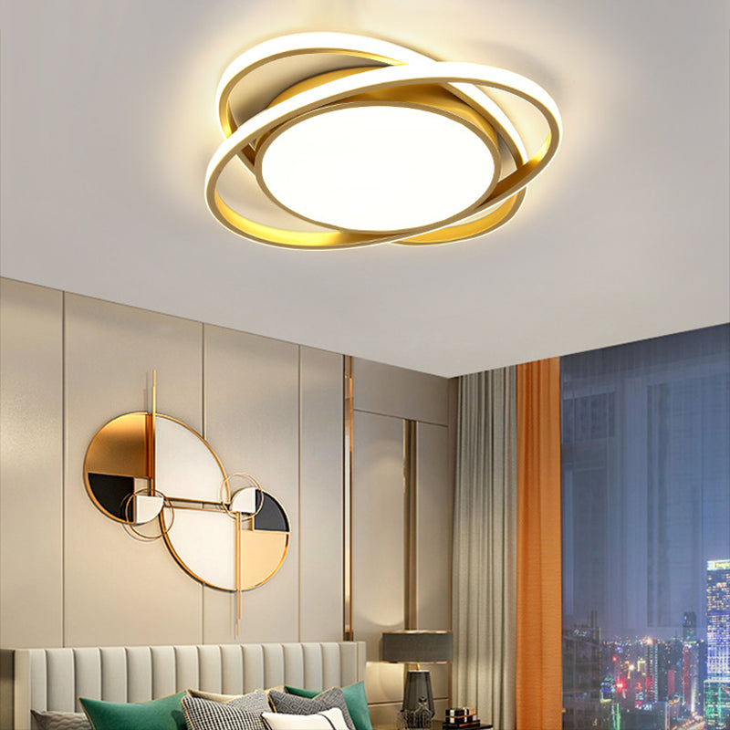 Metal Round Shape Flush Mount Light Nordic Macarons 3-Lights Flush Mount Ceiling Light