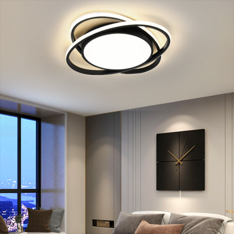 Metal Round Shape Flush Mount Light Nordic Macarons 3-Lights Flush Mount Ceiling Light