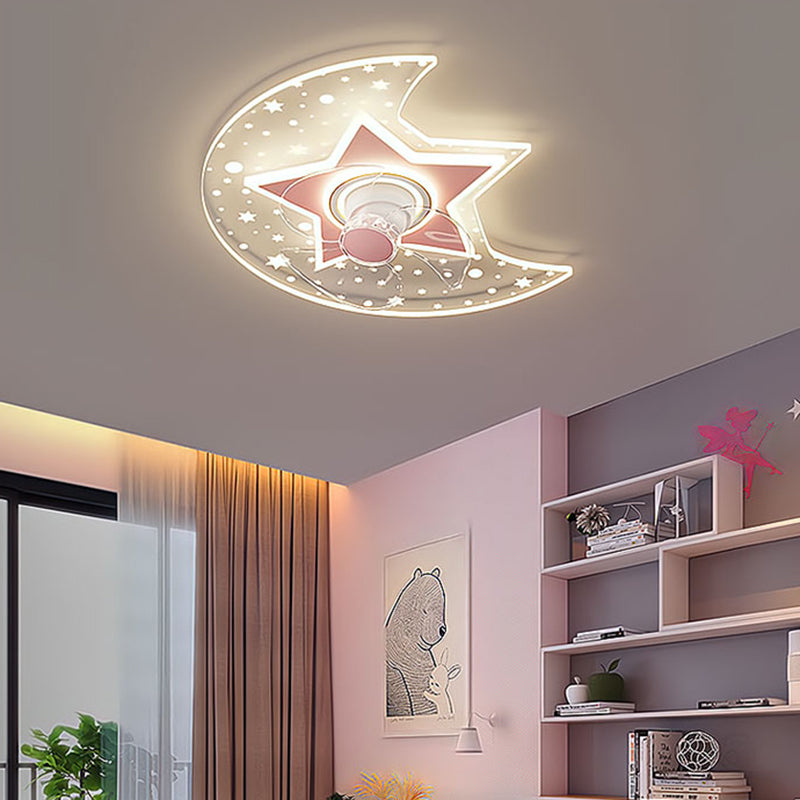 Multi Light Ceiling Fan Light Modern Style Metal Ceiling Fan Lighting for Living Room