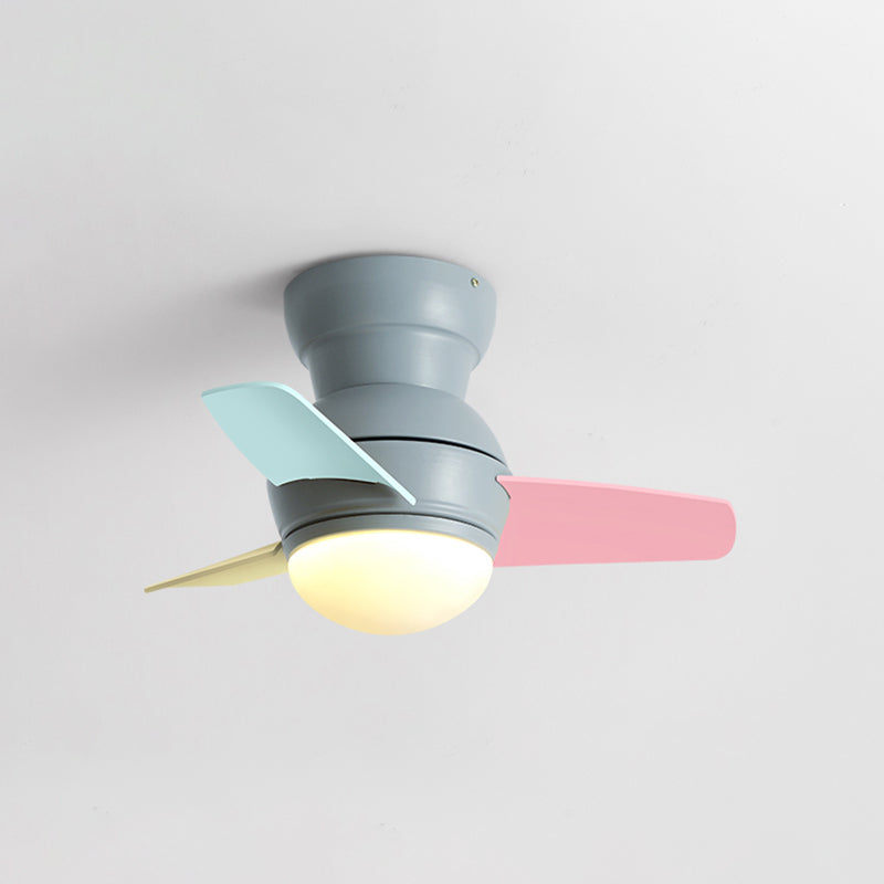 1 Light Ceiling Fan Light Modern Style Metal Ceiling Fan Light for Children's Room