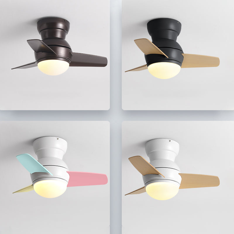 1 Light Ceiling Fan Light Modern Style Metal Ceiling Fan Light for Children's Room