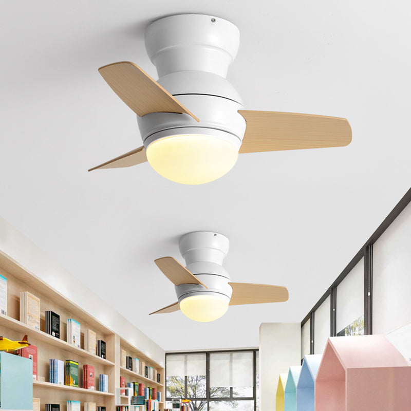 1 Light Ceiling Fan Light Modern Style Metal Ceiling Fan Light for Children's Room