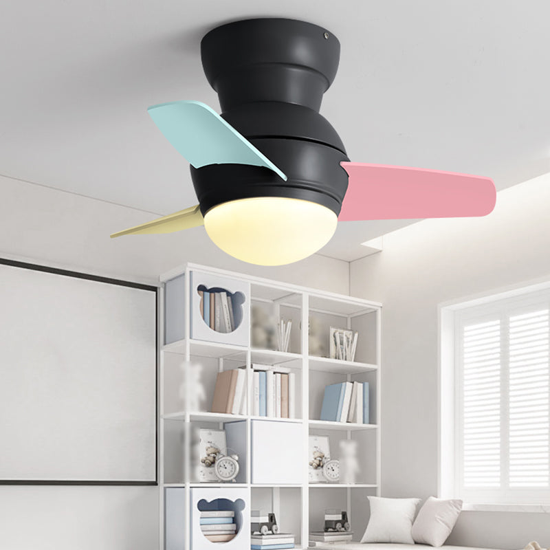 1 Light Ceiling Fan Light Modern Style Metal Ceiling Fan Light for Children's Room