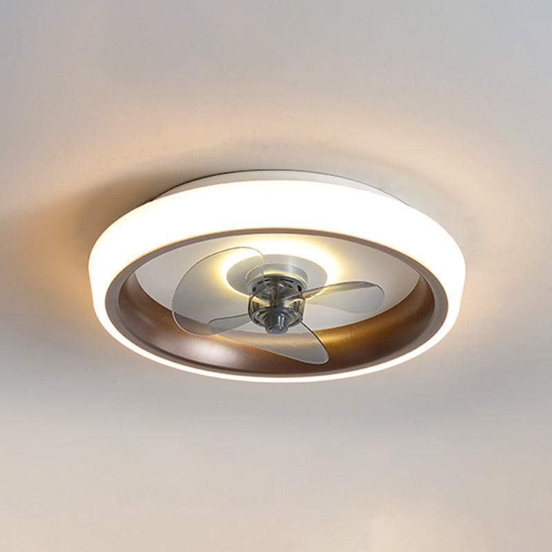 2 Light Ceiling Fan Lamp Modern Style Metal Ceiling Fan Lighting for Living Room