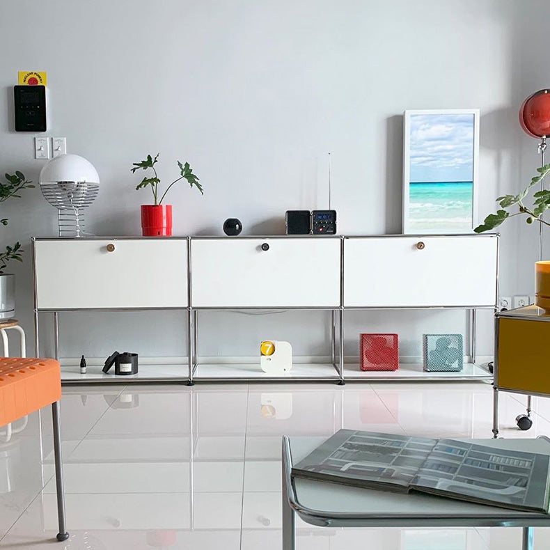 Modern Storage Sideboard Metal Sideboard with Drawer for Home