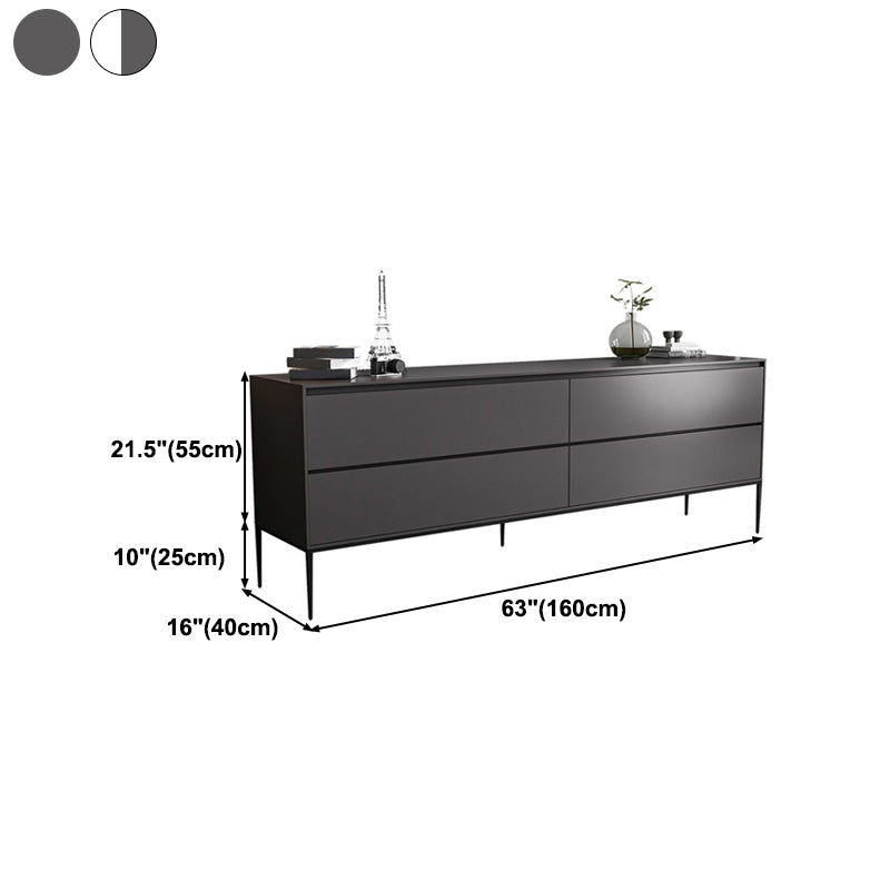 Contemporary Style Dining Server 4 Drawer Server for Living Room