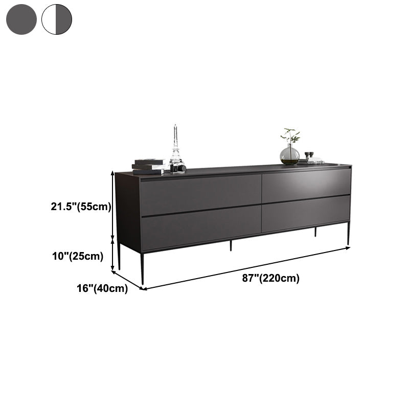 Contemporary Style Dining Server 4 Drawer Server for Living Room