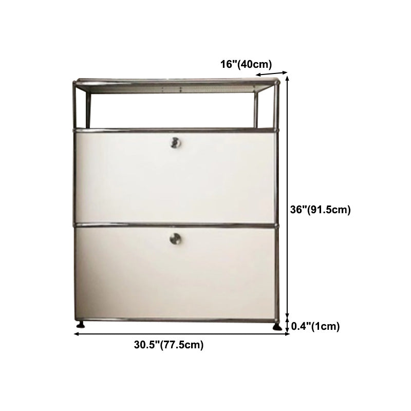 Contemporary Style Sideboard Engineered Wood Sideboard with Metal Frame