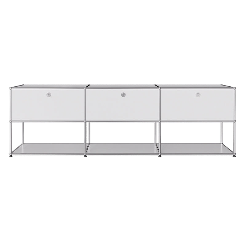 Modern Style White Sideboard Metal Storage Dining Sideboard with Drawer