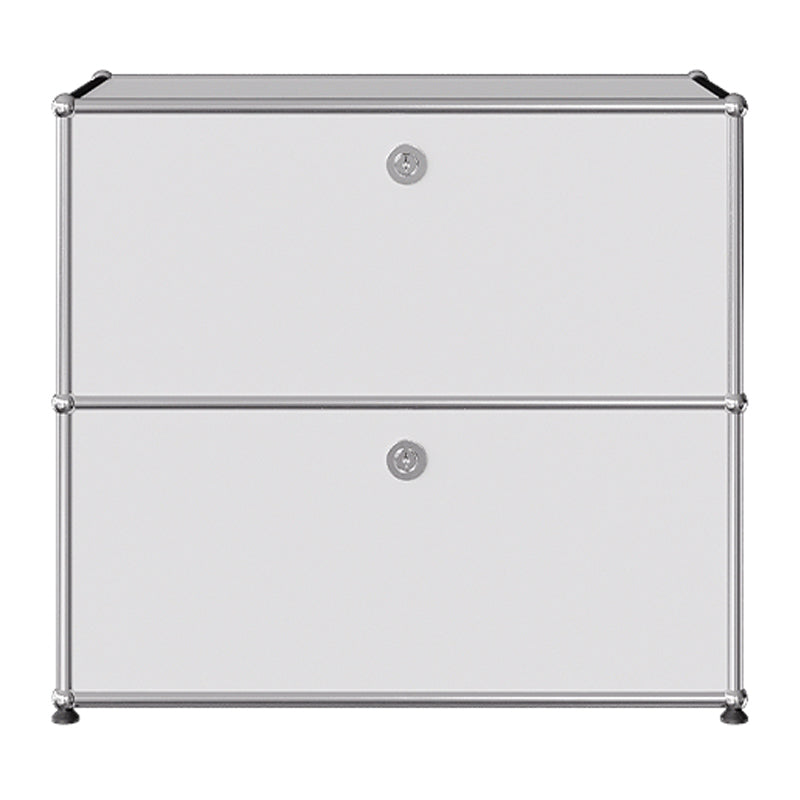 Modern Style White Sideboard Metal Storage Dining Sideboard with Drawer